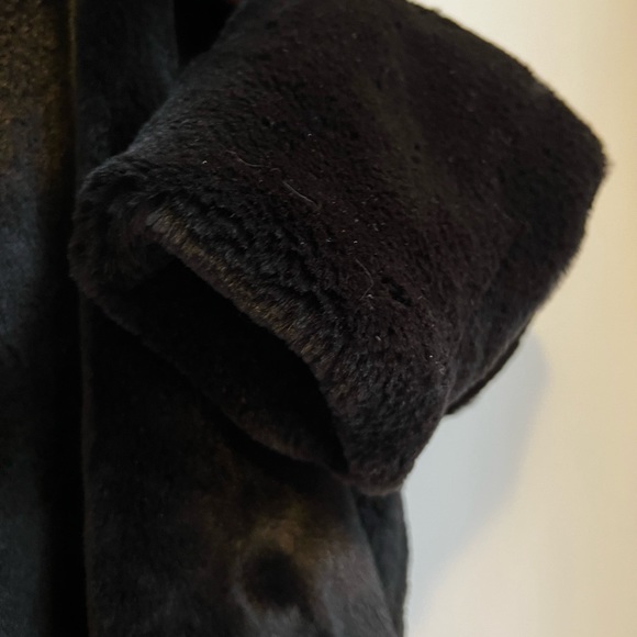 Zara fun fur Teddy hooded jacket size S black - Picture 5 of 10